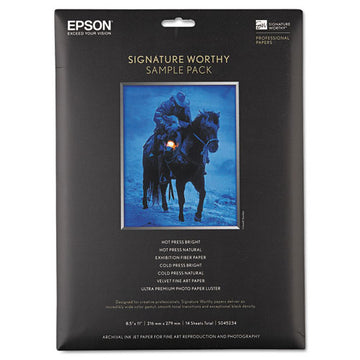 Epson® Signature Worthy Paper Sample Pack, 8.5 X 11, Assorted White, 14-pack freeshipping - TVN Wholesale